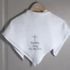 Lange de baptême en double gaze de coton - motif croix
