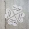 Lot de 20 Etiquettes cœur en papier, perforées et personnalisées