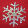 Lot de 10 flocons de neige en flex ou vinyle thermocollant à paillettes - style 1
