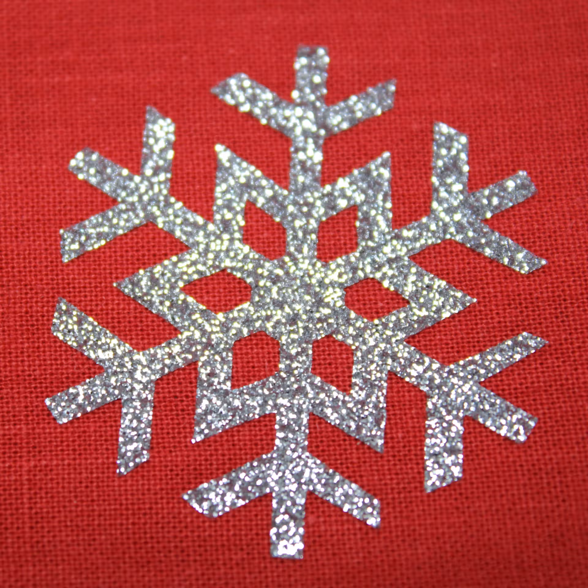 flocon1 Lot de 10 flocons de neige en flex ou vinyle thermocollant à paillettes - style 1