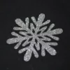 Lot de 10 flocons de neige en flex ou vinyle thermocollant à paillettes - style 3