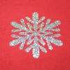 Lot de 10 flocons de neige en flex ou vinyle thermocollant à paillettes - style 3