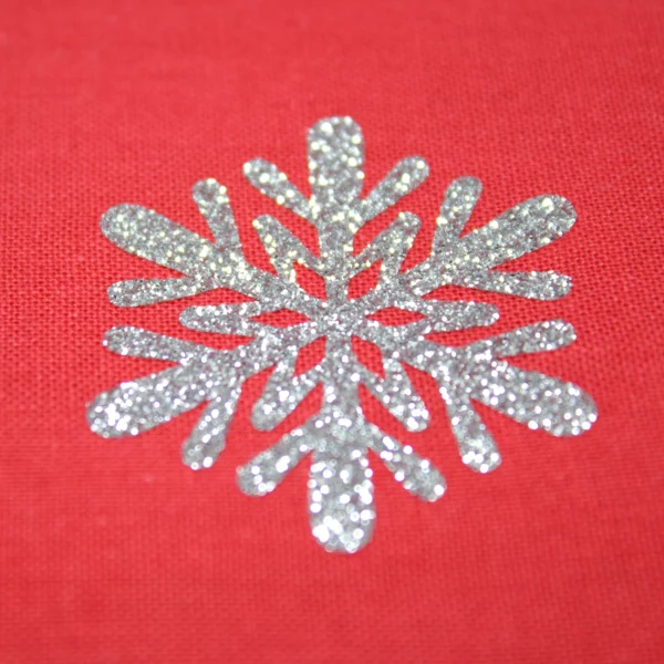 Lot de 10 flocons de neige en flex ou vinyle thermocollant à paillettes - style 3