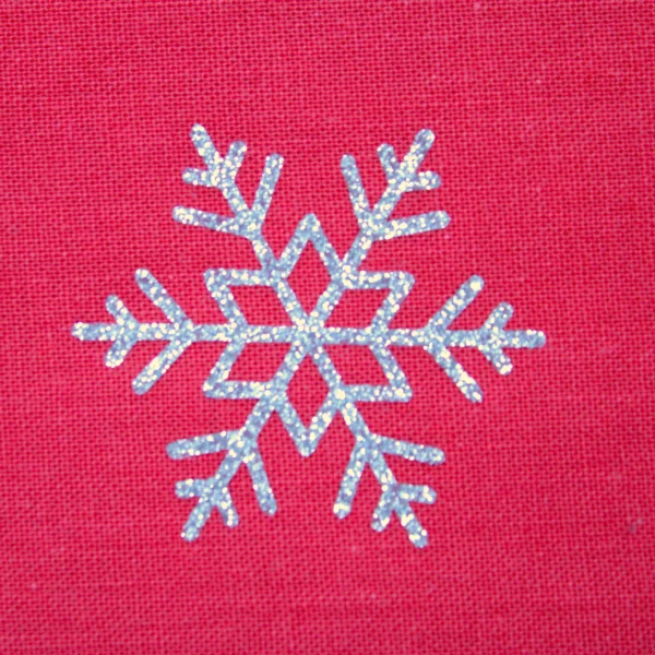 Lot de 10 flocons de neige en flex ou vinyle thermocollant à paillettes - style 4