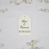Lot de 15 Etiquettes en papier, perforées et personnalisées - Forme Tag