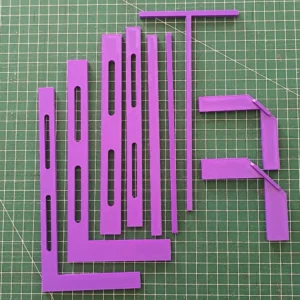 Kit de gabarits et règles de reliure – 9 pièces