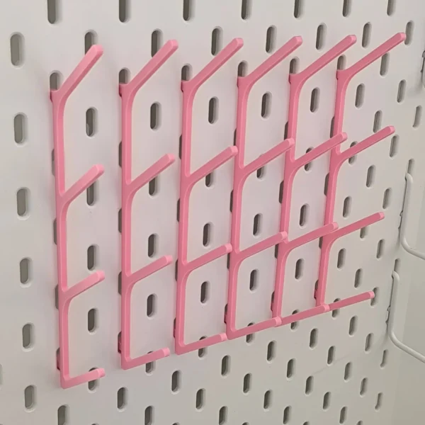 support à mini cônes rose 6 Lot de supports à mini cônes de fil pour panneau Skådis (IKEA)