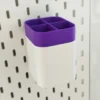 séparateur 4 compartiments violet Séparateur 4 compartiments pour récipient Skadis